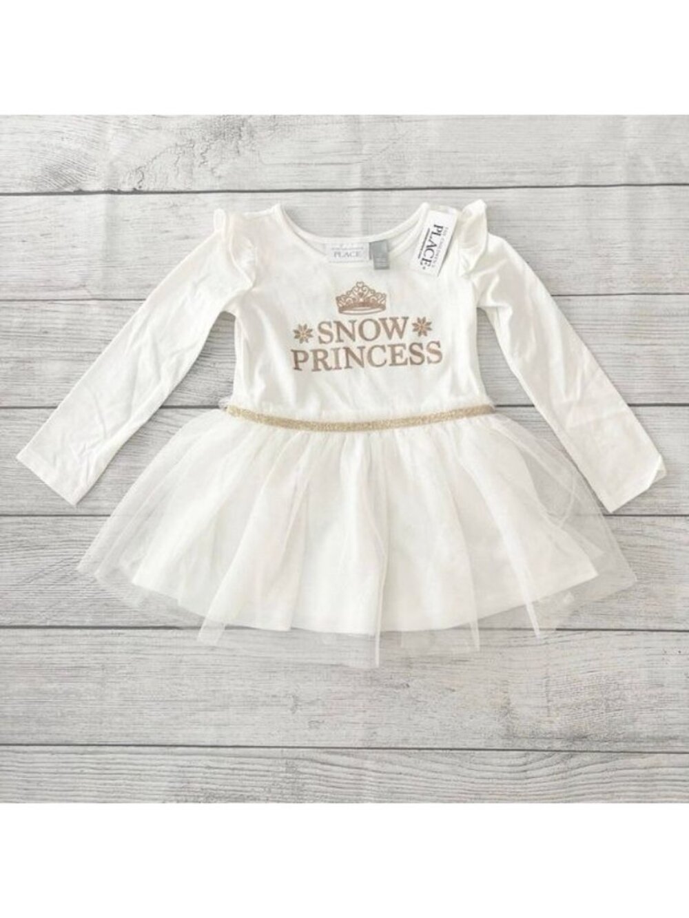 The Children's Place Snow Princess Long Sleeve Tutu Dress Toddler NWT 2T